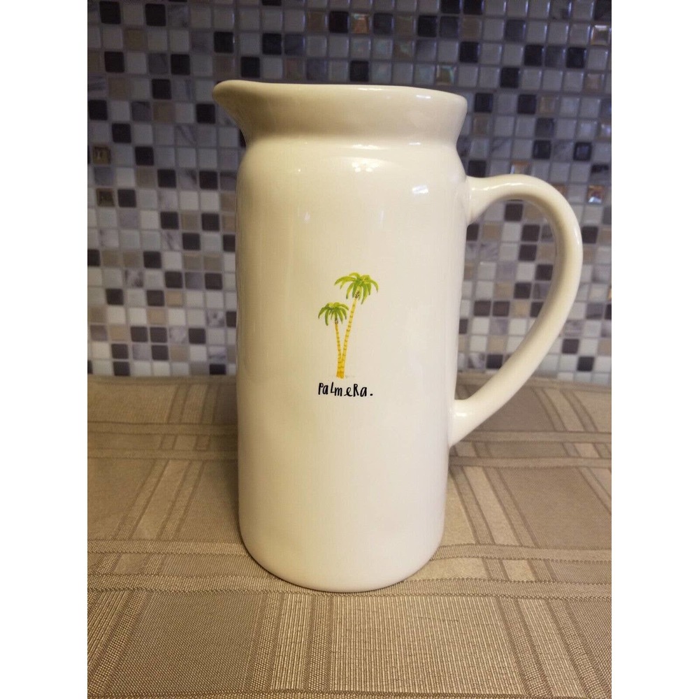 Rae Dunn Palm Tree Pitcher Artisan Collection by Magenta ~~EUC~~